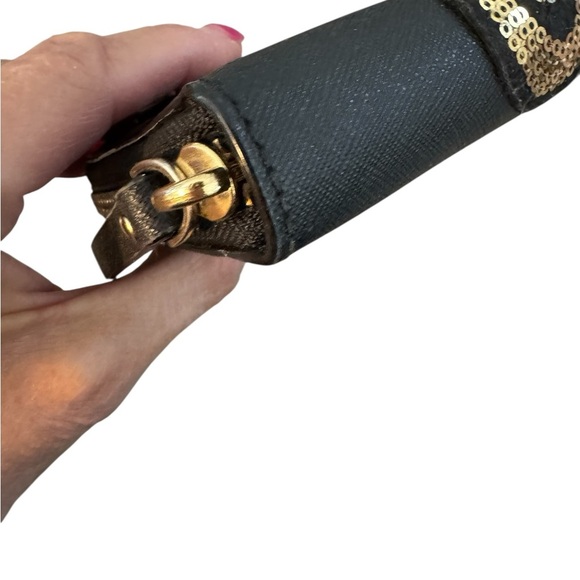 Kate spade meow cat tiger long wallet glitter sequins embroidered novelty - Picture 2 of 10